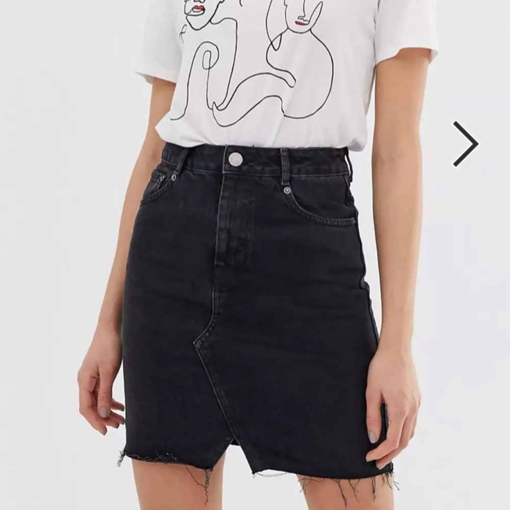Black ASOS Denim Pelmet Skirt